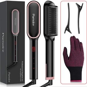 Hair straightener comb